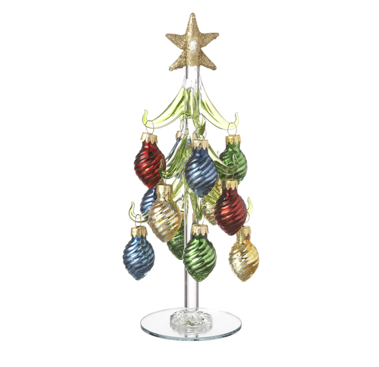8.25" Christmas Trees with Ornaments