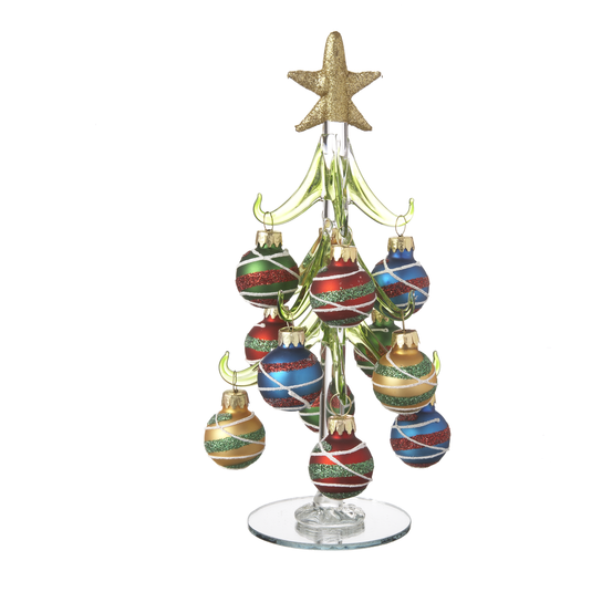 8.25" Christmas Trees with Ornaments