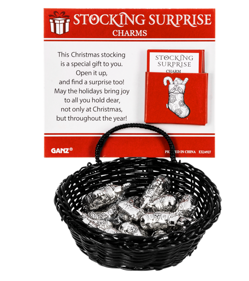 Stocking Surprise Charms in a Basket