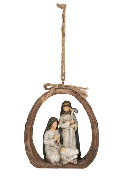 3" Nativity Wood Ornament