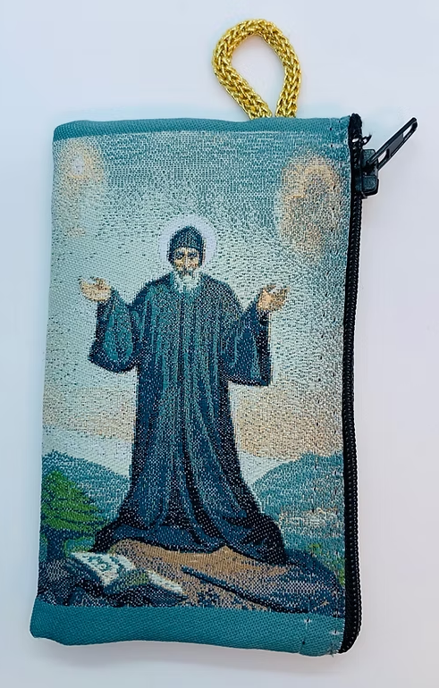 Saint Charbel Makhlouf Rosary Kilim Bag