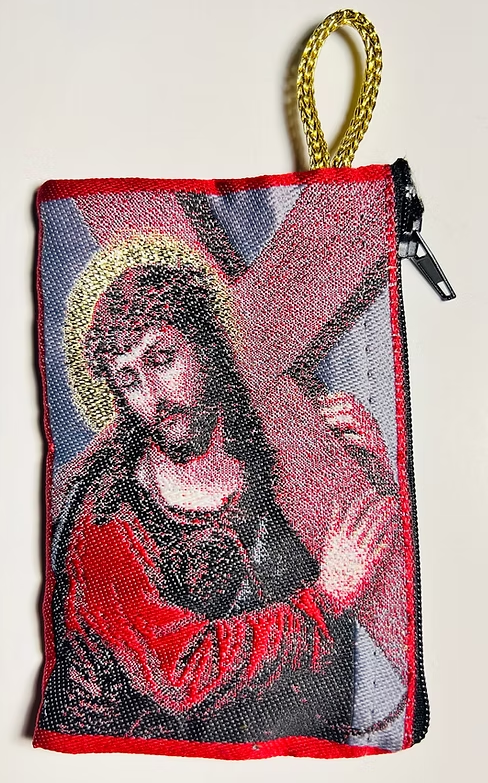 Crucifixion of Jesus Christ Rosary Kilim Bag
