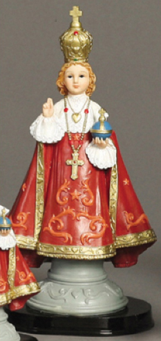 5" Wooden Base Infant of Prague Statue