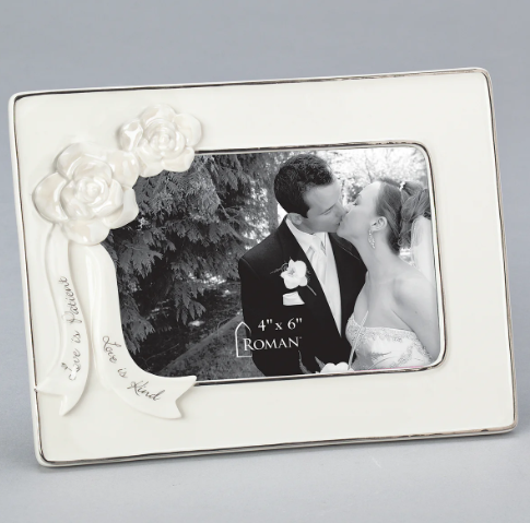 5.75" Love is Patient Porcelain Horizontal Photo Frame
