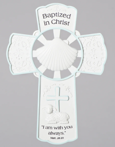 7.75" Baptized in Christ Wall Cross