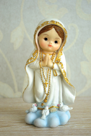 4" Our Lady of Fatima Statue