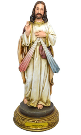 12" Divine Mercy Statue