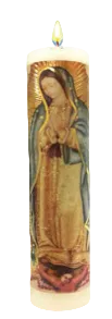 3.5" Full Image of Our Lady of Guadalupe Cirio Candle