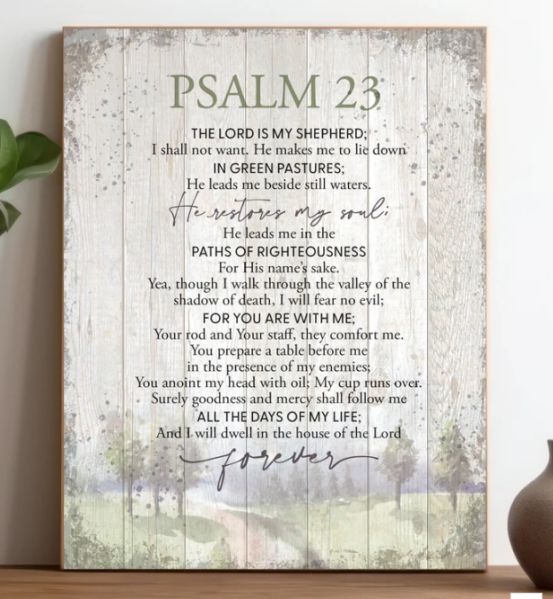 11.75" x 15" Psalm 23 Plaque