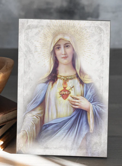 6" x 9" Immaculate Heart Plaque