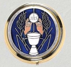 2 1/4" Blue Communion Pyx