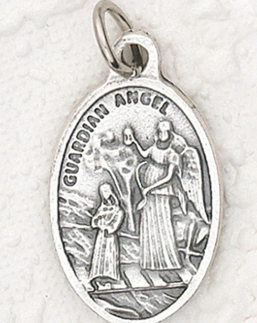 1" Guardian Angel Pray for Us Medal
