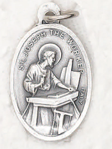1" Saint Joseph the Worker Pray for Us Medal