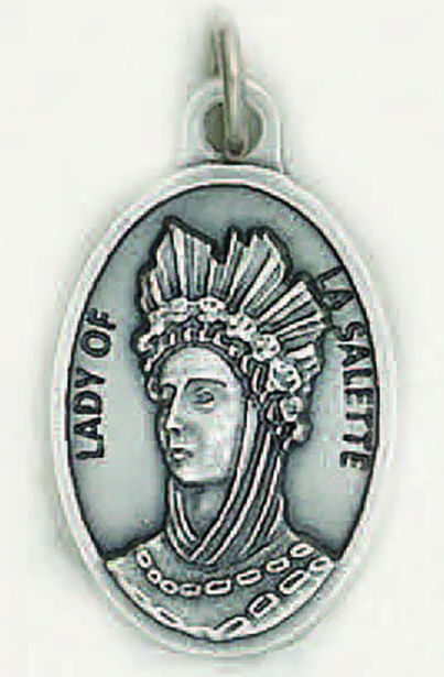 .75" Lady of La Salette Pray for Us Medal