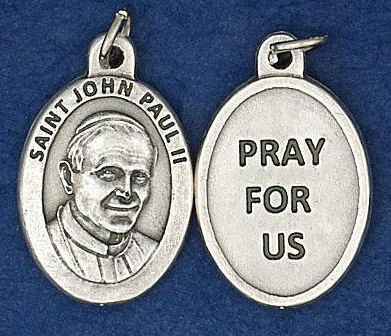 .75" Saint John Paul II Pray for Us Medal