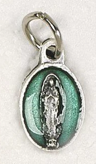 .5" Lady of Guadalupe - Green Enamel Medal