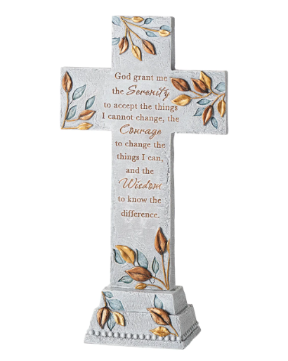 12.5" Serenity Prayer Cross Tabletop