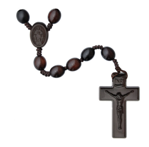 12mm Oval Jujube Wood Rosary