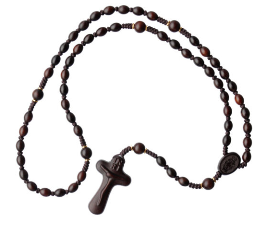 8mm Oval Jujube Wood Rosary