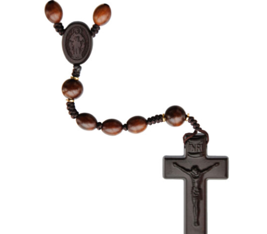 10mm Oval Jujube Wood Rosary