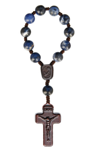 8mm Sodalite/Jujube Wood One Decade Rosary
