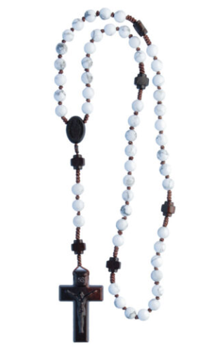 6mm Howlite/Jujube Wood Rosary