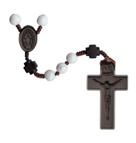 6mm Howlite/Jujube Wood Rosary