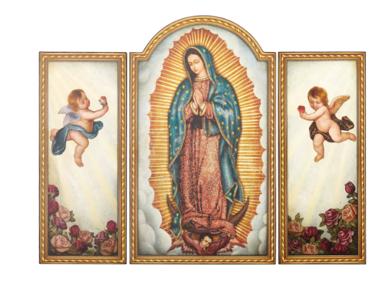 20" Our Lady of Guadalupe Triptych Panel