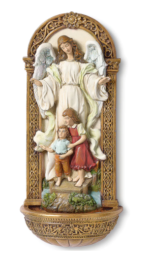 7.25" Guardian Angel Holy Water Font