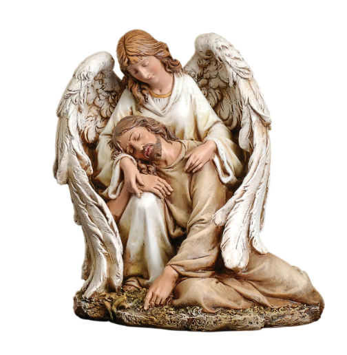 7" Angel with Fallen Christ Figure