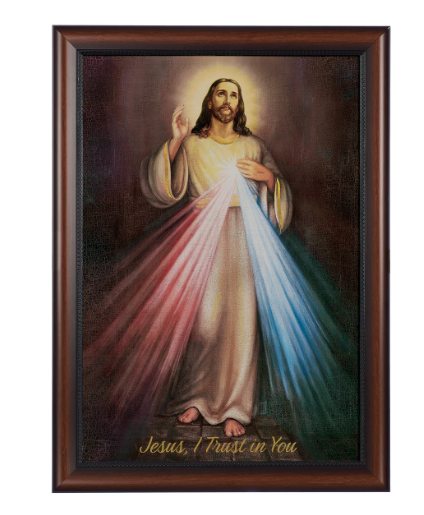 27.5"Divine Mercy Framed Art