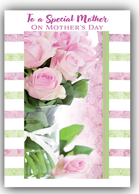 Pink Roses Mother's Day Greeting Card