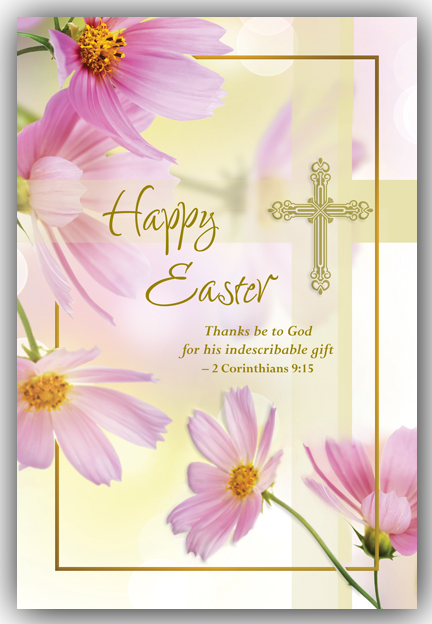 Pink Floral Easter Greeting Card