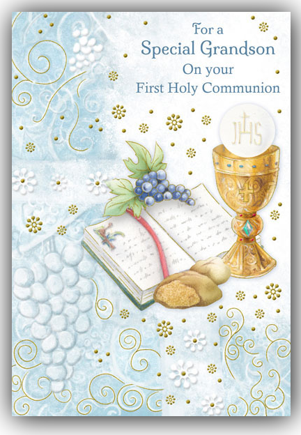 Grandson First Communion Greeting Card