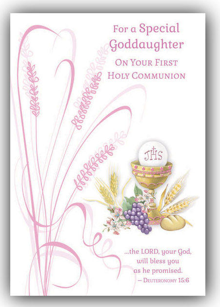 Goddaughter First Communion Greeting Card
