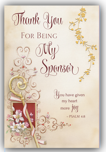 Thank You For Being My Sponsor Greeting Card