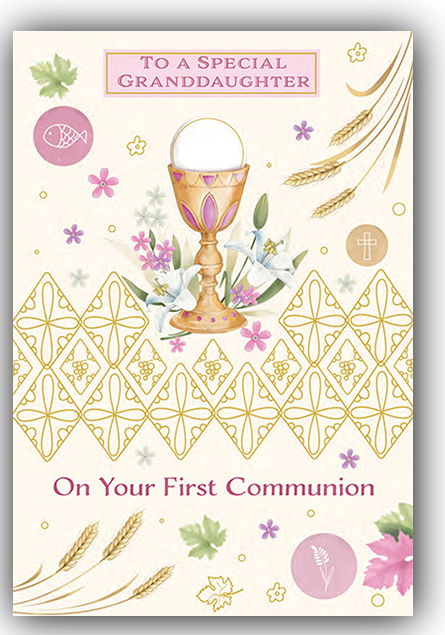 Granddaughter First Communion Greeting Card