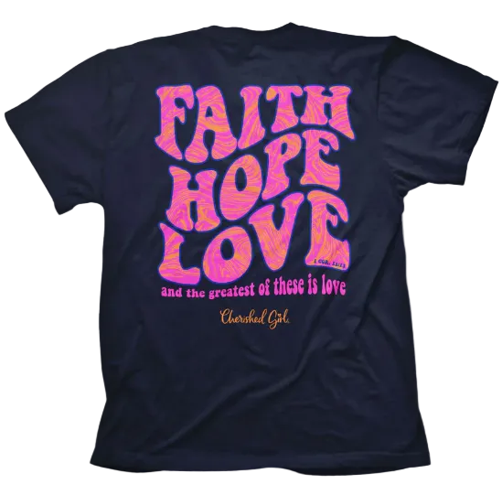 Faith Hope Love Groovy T-Shirt