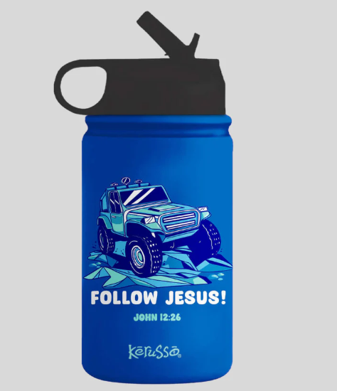 12 oz Follow Jesus Stainless Steel Sport Bottle