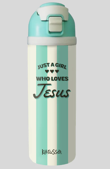 24 oz Just A Girl Flip Top Bottle