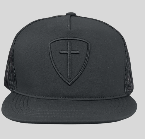 Black Cross And Shield Cap