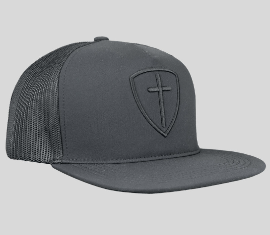 Black Cross And Shield Cap