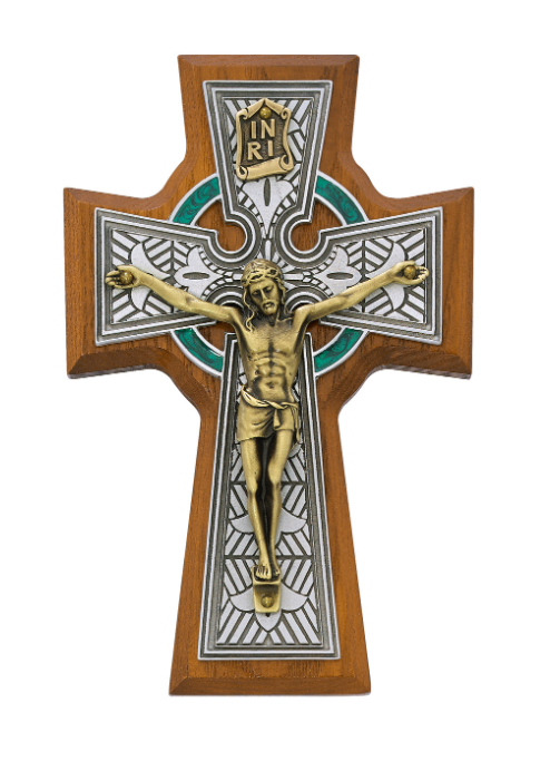 5.5" Walnut Celtic Cruciifix