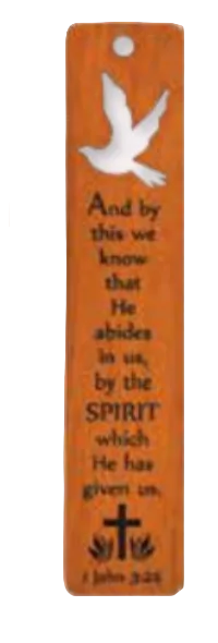 5" Wood Bookmark - Dove 1 John 3:24