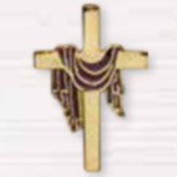 1" Cross with Robe Gold Pin
