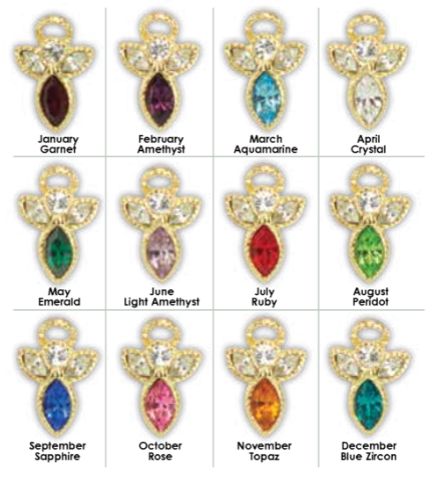 Birthstone Angel On My Shoulder Pin