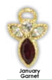 Birthstone Angel On My Shoulder Pin