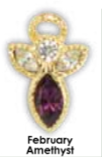 Birthstone Angel On My Shoulder Pin
