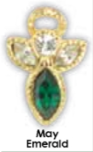 Birthstone Angel On My Shoulder Pin