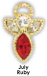 Birthstone Angel On My Shoulder Pin